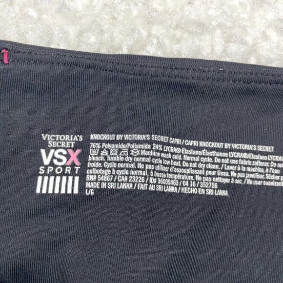 Victoria's Secret Sport Knockout Capri Black White Tie Dye - Picture 4 of 11